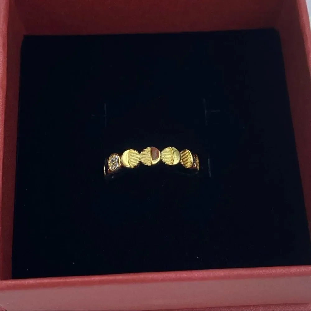 Sterling Silver CZ Toe Ring Gold Plated